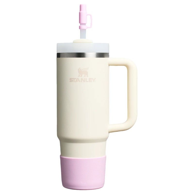 Stanley 20oz/30oz Stanley Quencher Boot + Straw Topper Silicone Protective Sleeve & Straw Cover – Cherry Blossom - Image 3