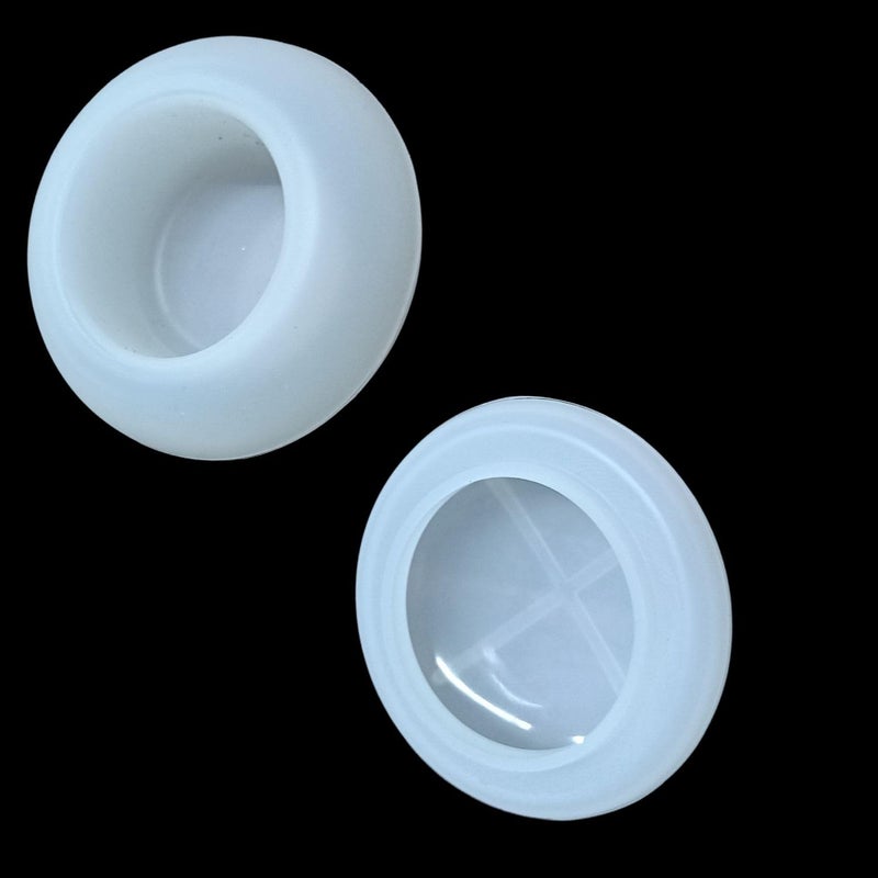 Snoogg SNOOGG Resin Box Molds, Silicone Bottle Resin Molds with Lids, Storage Container Epoxy Casting Molds for Storing Jewelry Earrings, Rings, Coins, Keys, Candle Jar, Candy Tin, Set of 2 MOLDS  - Image 1
