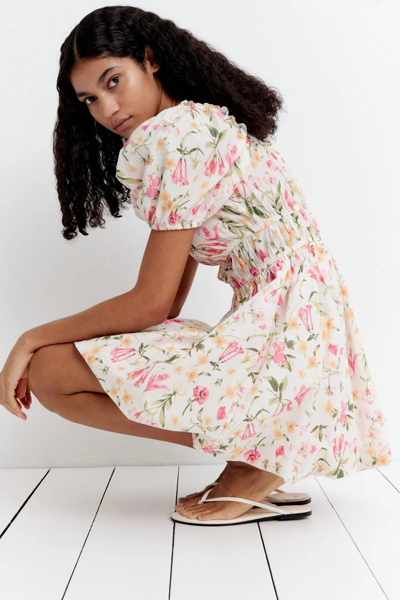 H&M Bubble-hem cotton dress