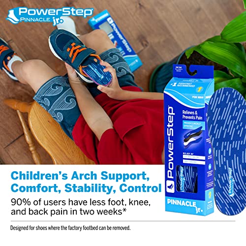 PowerStep Pinnacle Junior Insoles Childrens Maximum Cushioning Shoe Insert Relief for Ankle Knee Foot Pain Arch Support for Girls and Boys Kids Unisex Made in the USA Youth 5 - Image 5