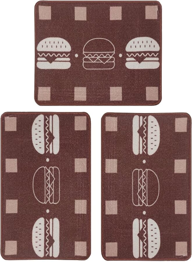 Light Weight,Non-Slip Kitchen Door Mat-3Pcs (50cm * 70cm) - B
