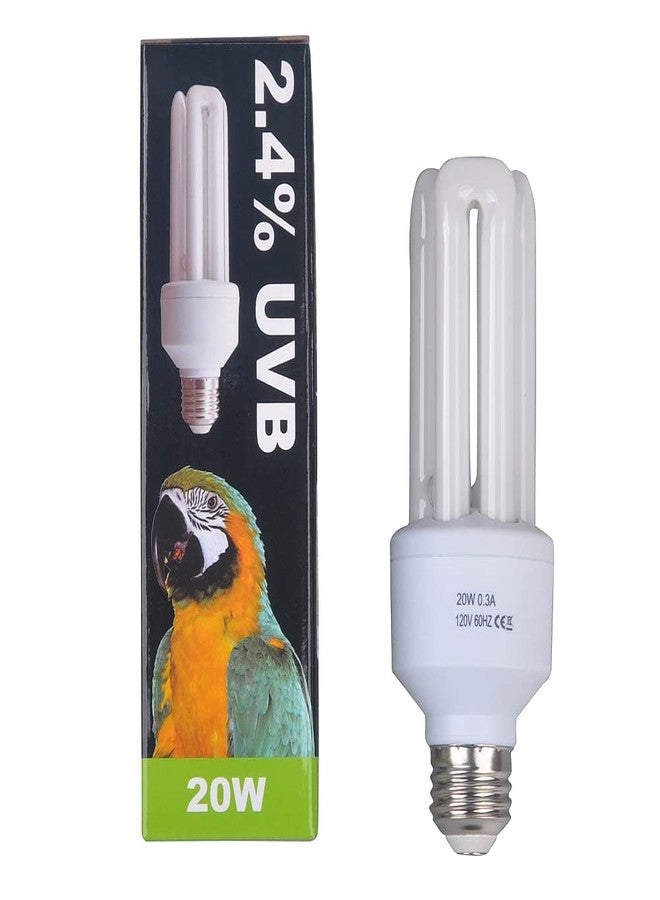 LUCKY HERP Compact Bird Lamp Lighting Bulb, 2.4% UVB, 20W,Screw Thread - Image 1