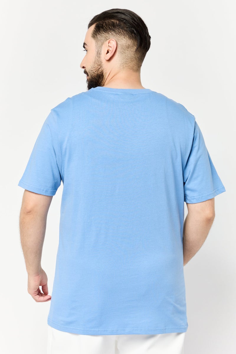 RBX Men Sportswear Fit Short Sleeve Outdoor T-Shirt, Blue  - Image 2