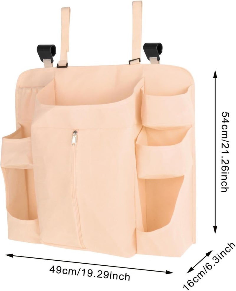 Hanging Diaper Organizer for Changing Table, Ample Storage, Nursery Diaper Stacker for Newborns, Girls and Boys, Beige - Image 3