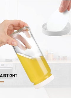 Garlo [ 8 Pack ] 480ml Glass Juicing Bottles Airtight Lids & 2 Straws & 2 Lids w Hole - Reusable Drinking Jars, Travel Water Cups - Tall Mason Jar for Juice, Boba, Smoothie, Tea, Kombucha, Homemade Drinks  - Image 3