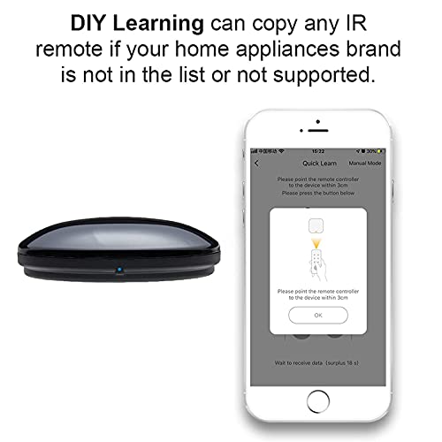 FRANKEVER Smart IR Remote Control,All in One IR Blaster Control, Universal Infrared Remote Control for TV DVD Air Conditioner STB etc,Compatible with Alexa, Google Assistant No hub - Image 4