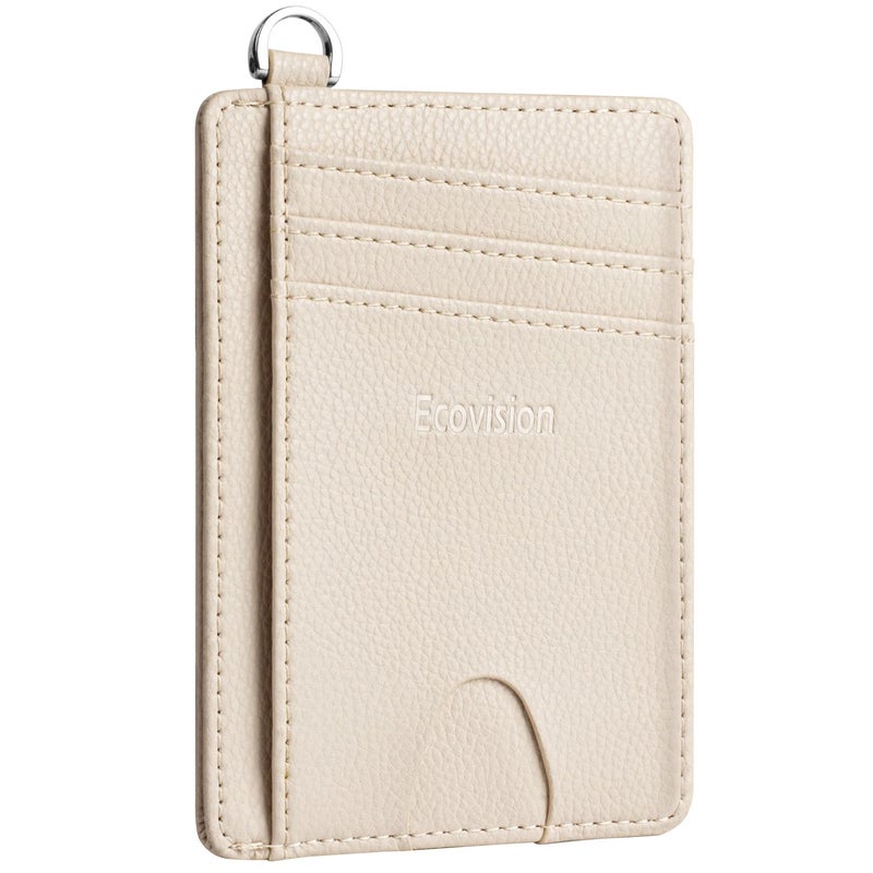 EcoVision Slim Minimalist Front Pocket Wallet, RFID Blocking Credit Card Holder Wallet with Detachable D-Shackle for Men Women - Image 1