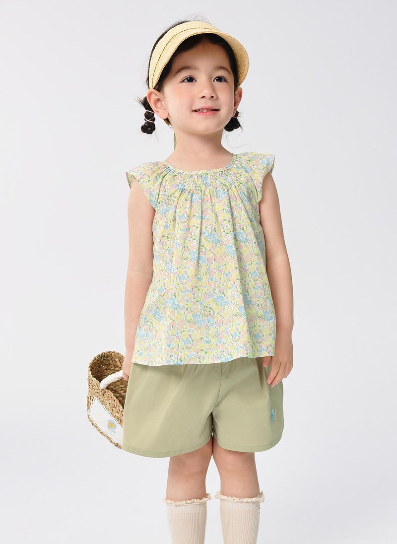 Balabala Toddler Girl Knit short sleeve suit  - Image 1