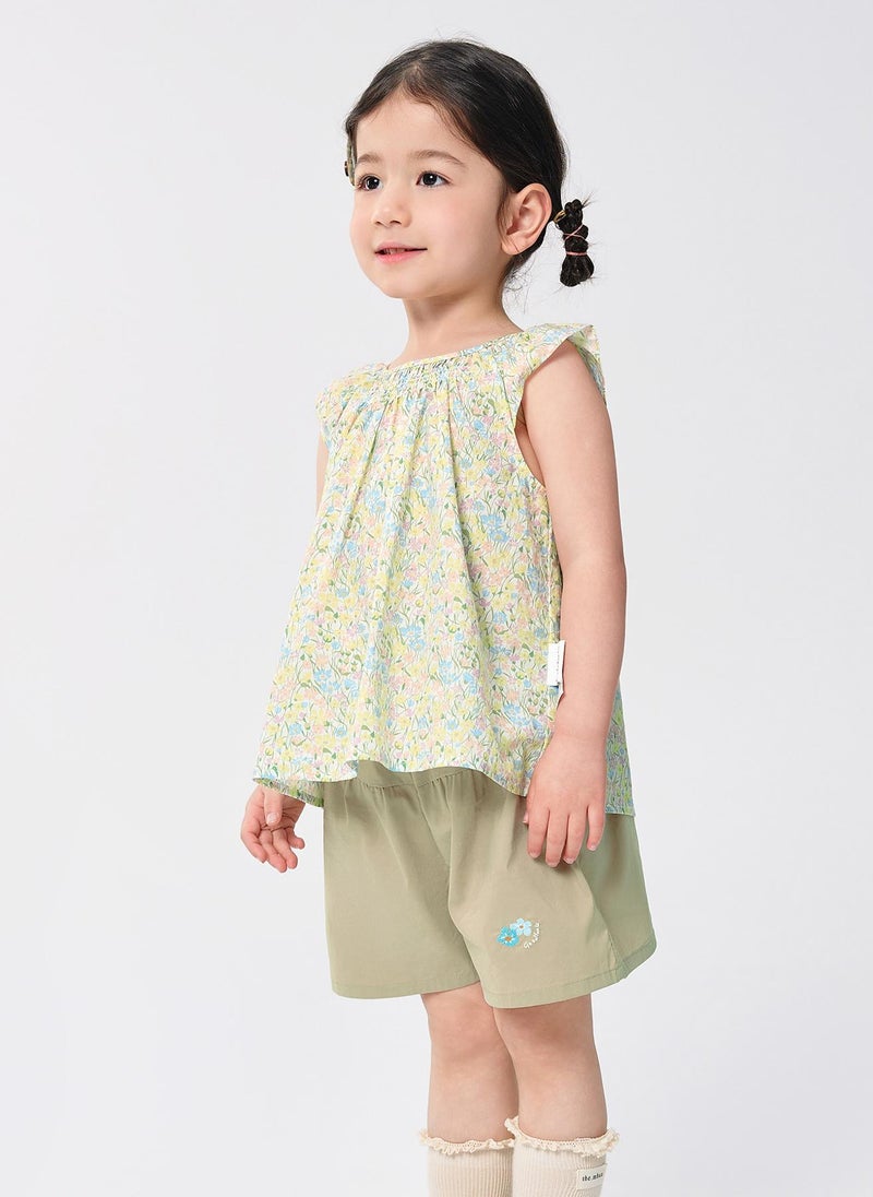 Balabala Toddler Girl Knit short sleeve suit  - Image 2