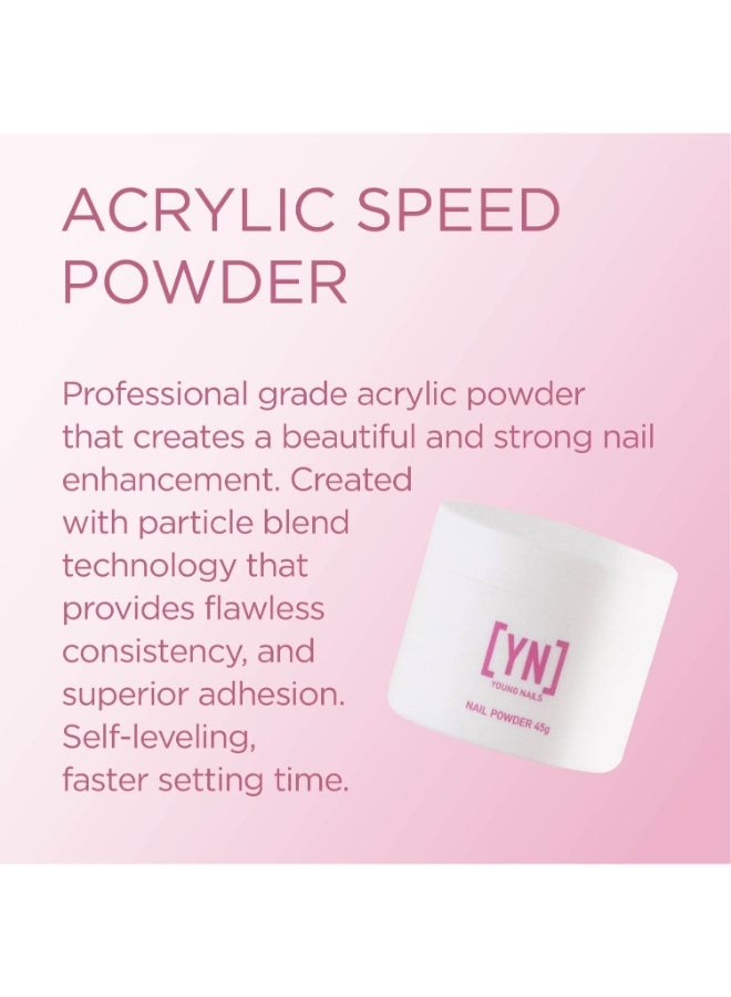 Young Nails Acrylic Speed Powder White 45 Gram - Image 3