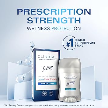 Secret Clinical Strength Invisible Solid Womens Antiperspirant Deodorant Completely Clean Scent 16 Fluid Ounce by Secret - Image 5