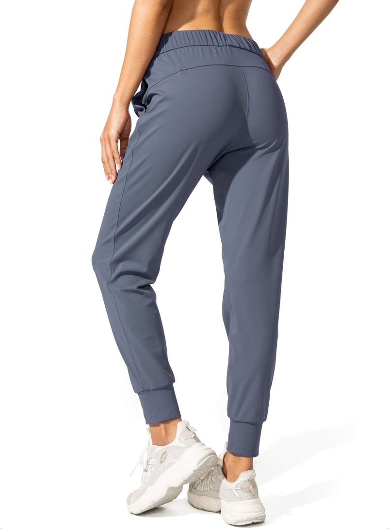 SANTINY Women's Joggers Pants Pockets Drawstring Running Sweatpants for Women Lounge Workout Jogging(Dusty Blue_M) - Image 2