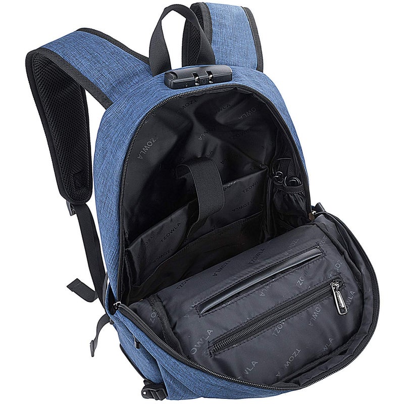 Tzowla Business Laptop Backpack Water Resistant Anti-Theft College Backpack with USB Charging Port and Lock 15.6 Inch Computer Backpacks for Women Girls, Casual Hiking Travel Daypack (Flower) - Image 3