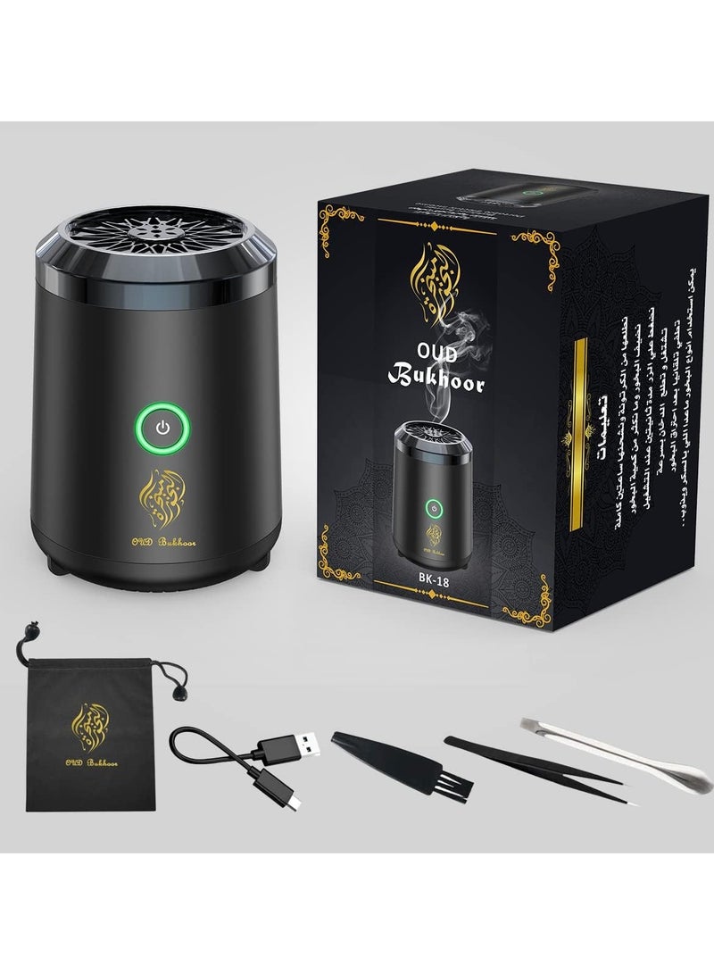 Bukhoor Portable Mini Electric Bukhoor Burner Stylish Portable Incense Burner USB Rechargeable Bakhoor burner Electric Arabic Mubkhara Device for Home Office and Car-BK18 - Image 5