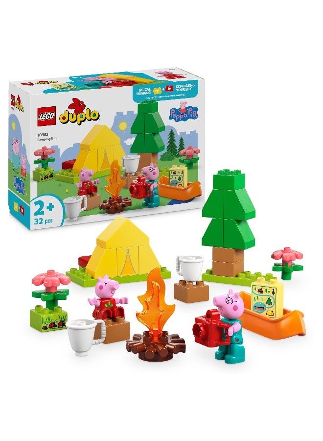 LEGO LEGO DUPLO Peppa Pig Camping Trip Building Playset with Canoe 10452 Building Set (32 Pieces)  - Image 1