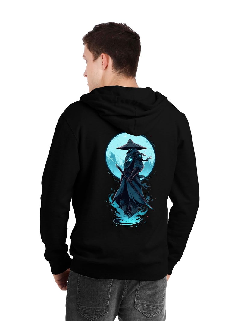 fanideaz Mens Zipper Hoodie Neck Printed_3033BK_L - Image 3