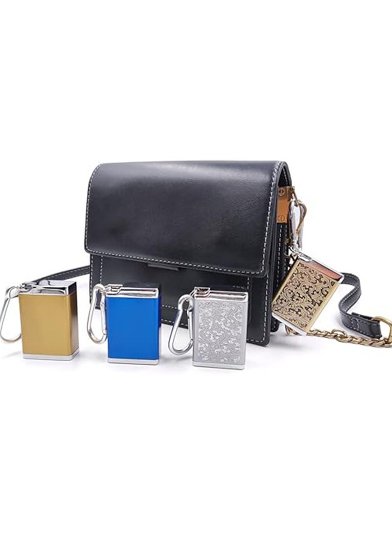 Portable Ashtray with Lid, Pocket Ashtray Keychain Cigarette Deodorant Ashtray Lightweight Metal Ash Container Leakproof Mini Trash Can for Outdoor Travel Camping Use (blue) - Image 4