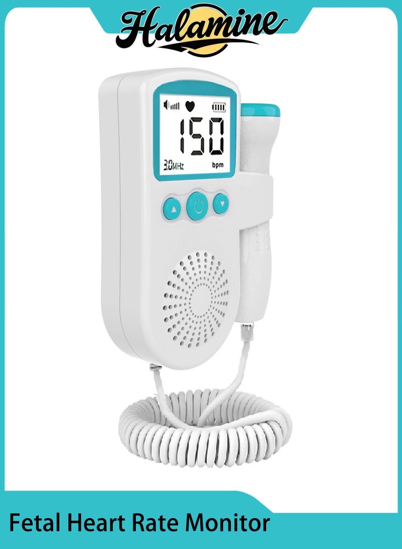Halamine Fetal Heart Rate Monitor, Portable Ultrasound Doppler,  with LCD Screen - Image 1