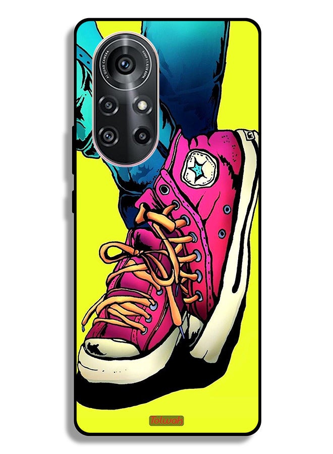 Tolwak Huawei nova 8 Pro 5G Protective Case Cover Canva Shoes Art  - Image 2