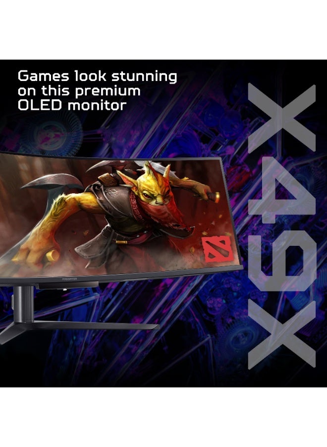 Acer 49 inch Predator X49X Curved QD-OLED Gaming Monitor | Dual QHD (5120x1440), 240Hz, 0.03ms, FreeSync Premium, KVM, USB-C 90W PD | UM.SXXEE.X02 Black - Image 2