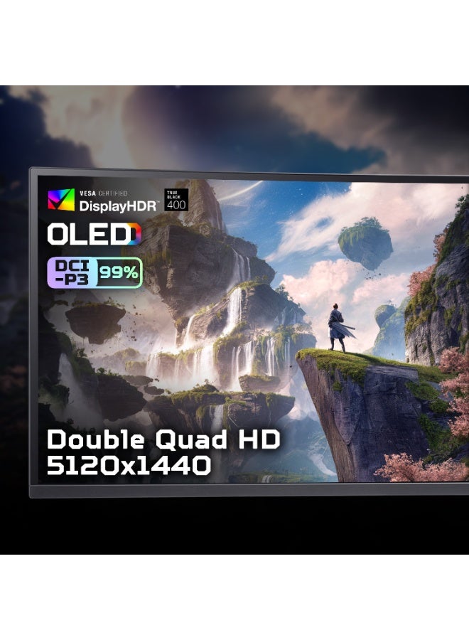 Acer 49 inch Predator X49X Curved QD-OLED Gaming Monitor | Dual QHD (5120x1440), 240Hz, 0.03ms, FreeSync Premium, KVM, USB-C 90W PD | UM.SXXEE.X02 Black - Image 3