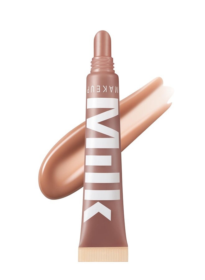 Milk Makeup Balmade Electrolyte Lip Balm – Hydrating, Sheer Gloss Nourishes + Replenishes Moisture – Clean, Vegan Formula with High-Shine Finish – Pump (Warm Beige, Apricot Twist), 0.4oz - Image 1