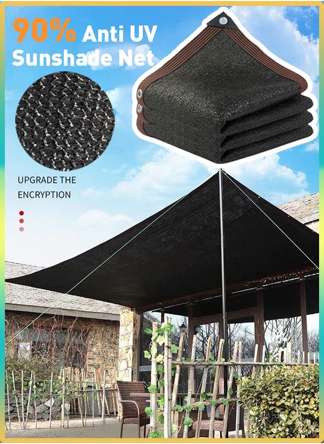 Generic Shade Cloth Garden Sunblock Shade Cloth Shading Greenhouse Sunshade Sunblock for Garden Plants Patio Lawn Flowers Plants Cover Car Outdoor-Black  - Image 1