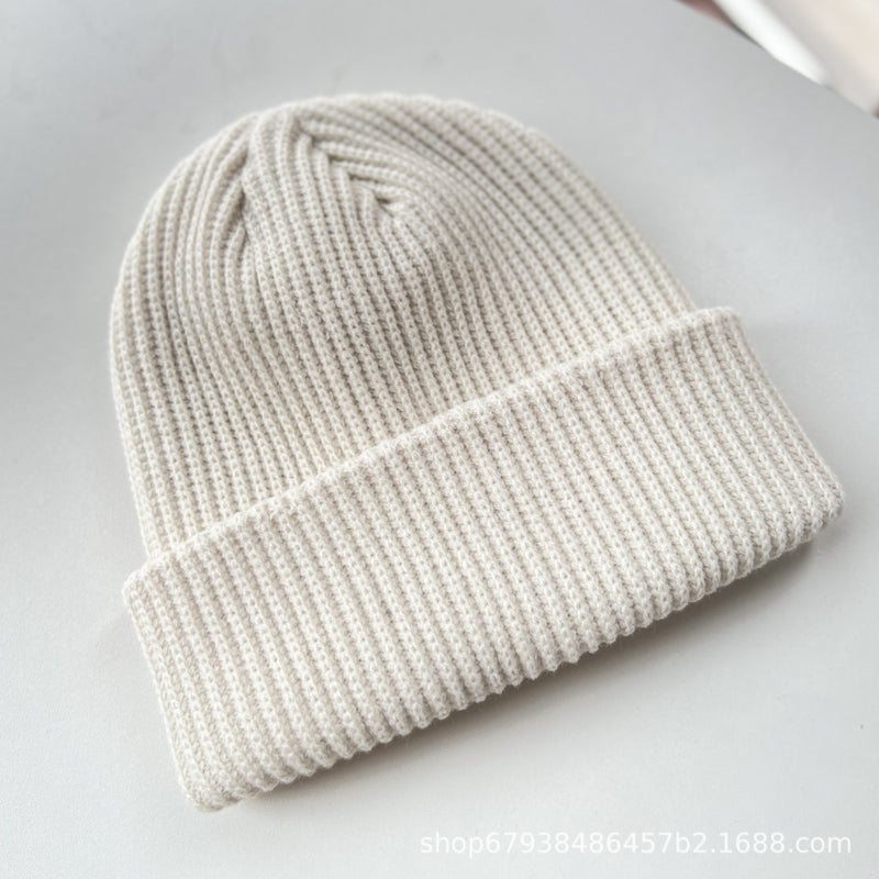 Glossy wool hat womens winter warm acrylic pullover hat mens Korean-style ins cold-proof knitted hat wholesale all-matching Sapphire Blue - Image 2
