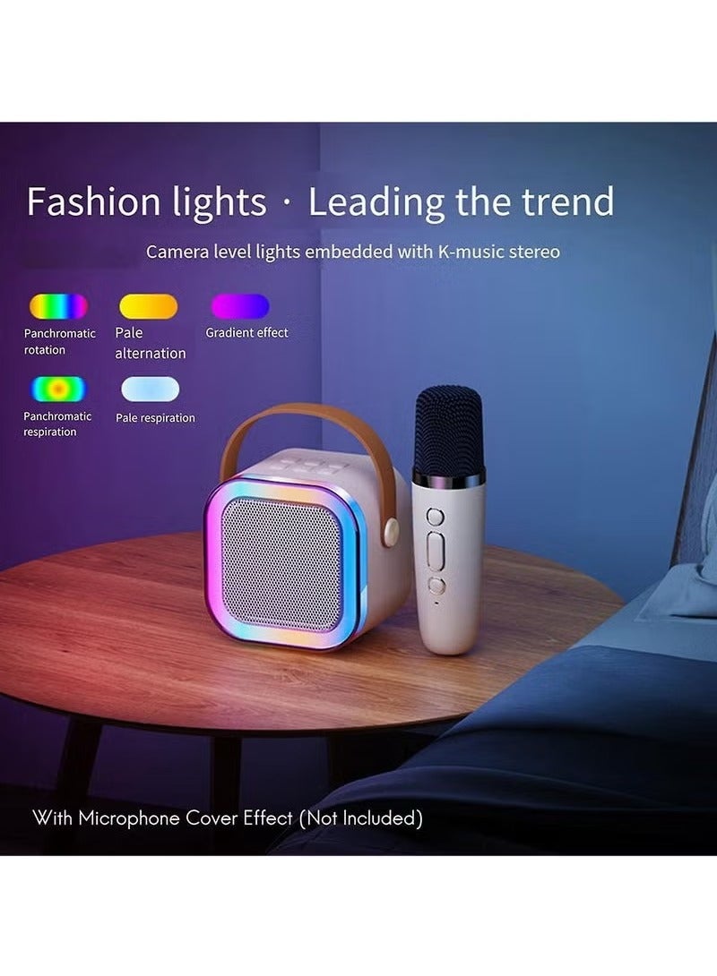 JAJEEK K12 Mini Karaoke Machine with 1 Wireless Microphone – Portable Bluetooth Speaker with RGB Party Lights & Echo Control – Rechargeable Wireless Audio System for Kids & Adults – USB/TF Support – Fun Singing Gift for Birthdays, Parties & Home Entertainment - Image 4