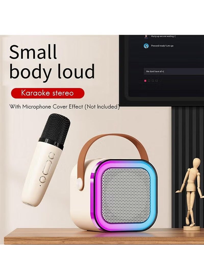 JAJEEK K12 Mini Karaoke Machine with 1 Wireless Microphone – Portable Bluetooth Speaker with RGB Party Lights & Echo Control – Rechargeable Wireless Audio System for Kids & Adults – USB/TF Support – Fun Singing Gift for Birthdays, Parties & Home Entertainment - Image 3