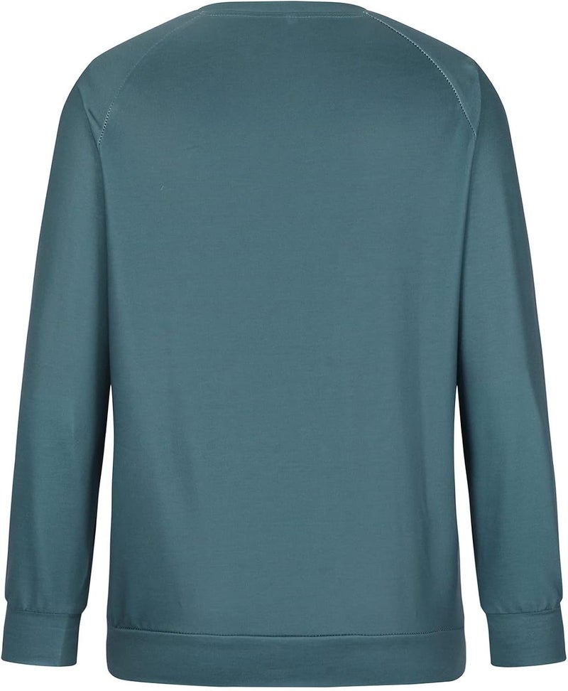 cheekyglo Women Long Sleeve Crewneck Sweatshirt Casual Fit Print Pullover Tops Comfy Loose Soft Tunic Tees Blouse - Image 2