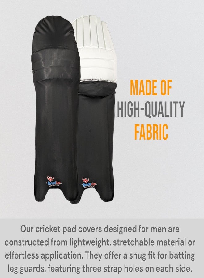 Bratla Cricket Batting Pads Covers, Maroon Covers for Cricket Pads for Men Batting Color Fit Neatly on Legguards Easily Put On - Image 3