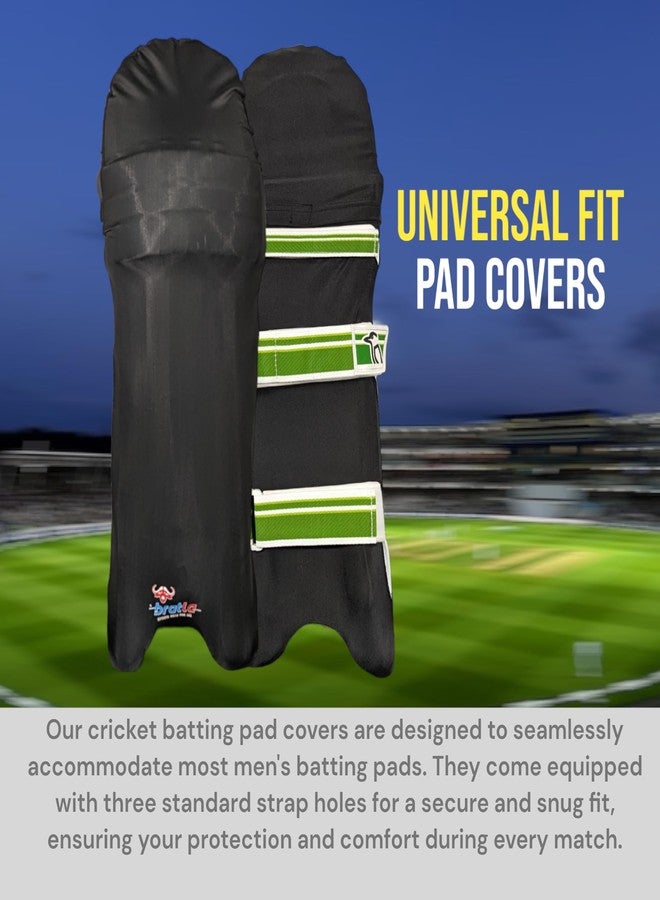 Bratla Cricket Batting Pads Covers, Maroon Covers for Cricket Pads for Men Batting Color Fit Neatly on Legguards Easily Put On - Image 2