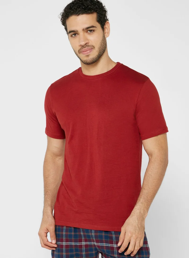 Seventy Five T-Shirt & Checked Pyjama Set