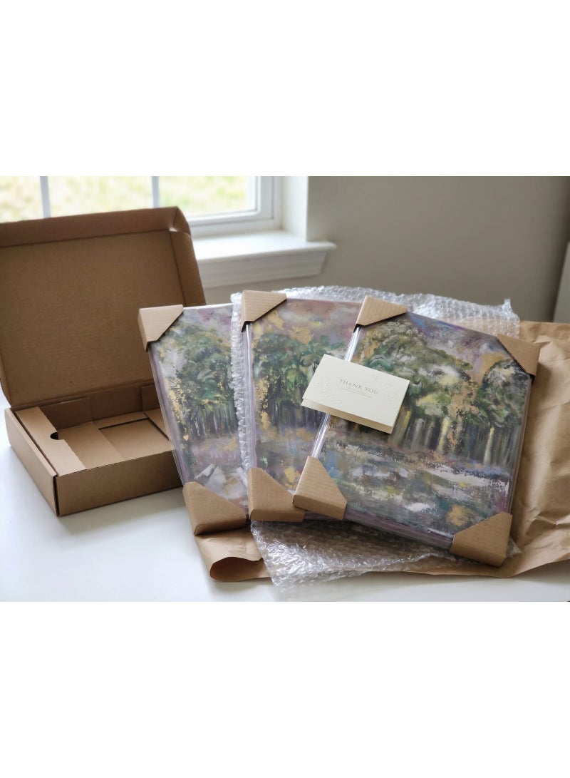 بيوند كونيكت للتجارة العامة Beyond Connect Handmade in UAE Forest Triptych Canvas Wall Art Set of 3 - Image 3