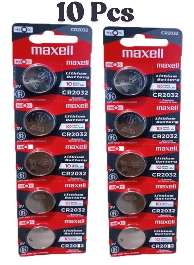 ماكسل بطارية ليثيوم CR2032 من ماكسيل، 3 فولت، خلية عملة (10 قطع)