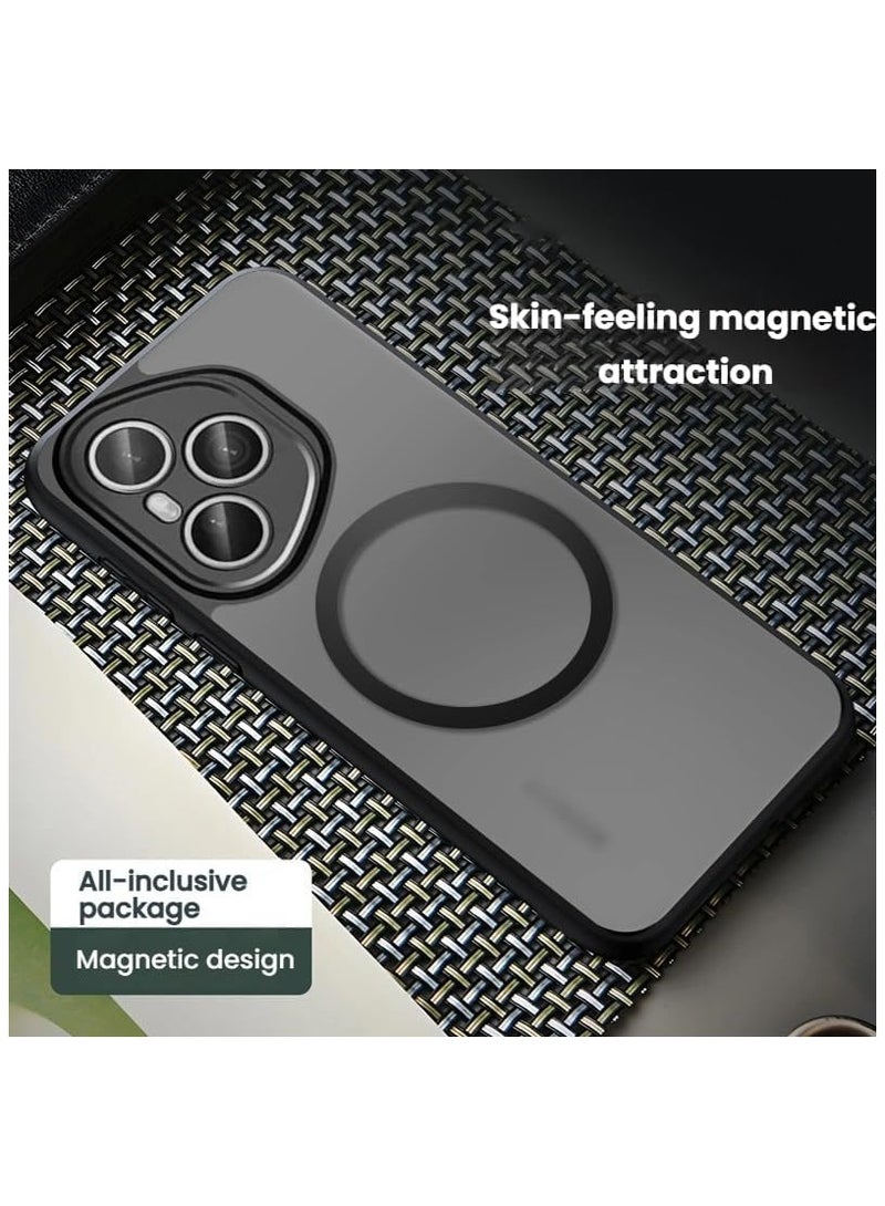 general Case Compatible with Honor 400 Pro 5G Magnetic Transparent Matte TPU Shockproof Semitransparent Lightweight and Minimalist Back Cover For Honor 400 Pro - Image 5