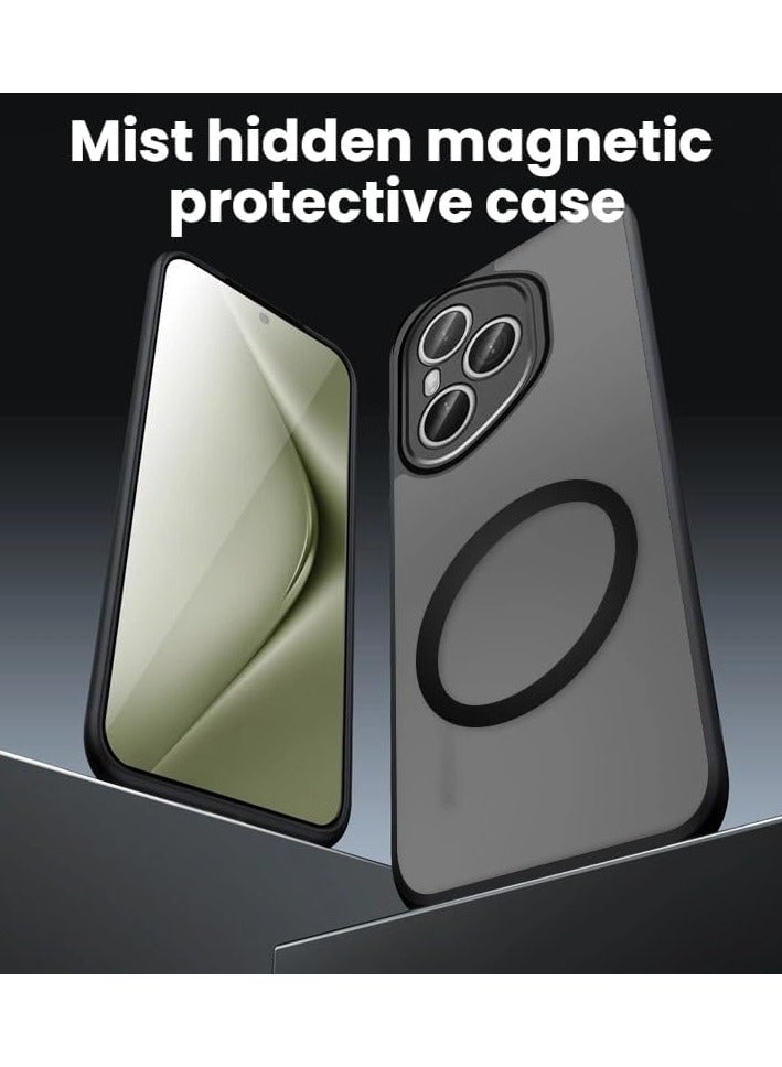 general Case Compatible with Honor 400 Pro 5G Magnetic Transparent Matte TPU Shockproof Semitransparent Lightweight and Minimalist Back Cover For Honor 400 Pro - Image 3