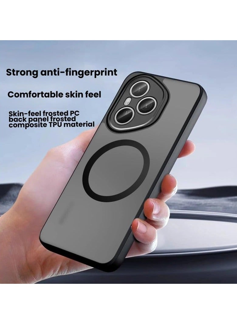 general Case Compatible with Honor 400 Pro 5G Magnetic Transparent Matte TPU Shockproof Semitransparent Lightweight and Minimalist Back Cover For Honor 400 Pro - Image 2