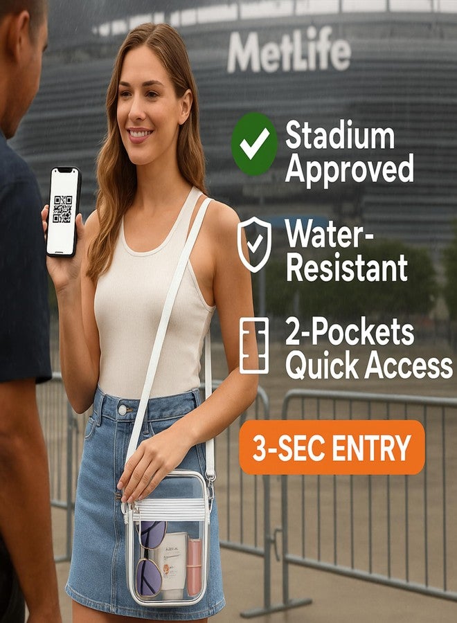 PACKISM Clear Bag for Stadium Events - Small Fashion Clear Purses for Women Stadium Crossbody Messenger Bag with Stylish Strap for Concerts Sporting Events - Image 2