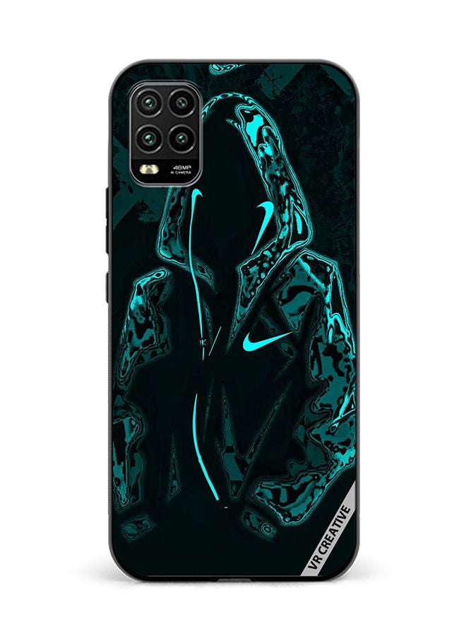 VR CREATIVE Protective Case Cover For Xiaomi Mi 10 Lite 5G Mask Guy In Green Jacket Design Multicolour - Image 1