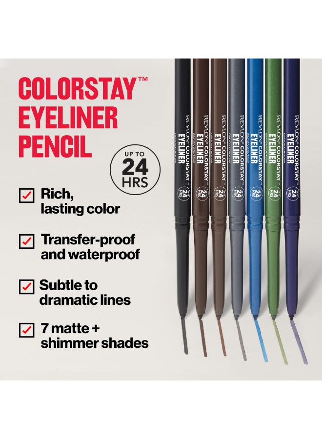 Revlon ColorStay Pencil Waterproof Eyeliner, Smudge-Proof, Eye Makeup with Built-In Sharpener, Packaging May Vary, 205 Sapphire, 0.01 oz SAPPHIRE - Image 5