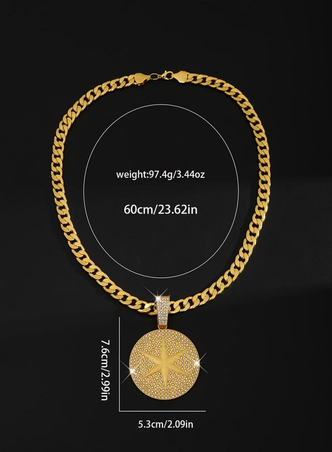 Take Two Men Gold Chain Necklace with Star Pendant - Image 3