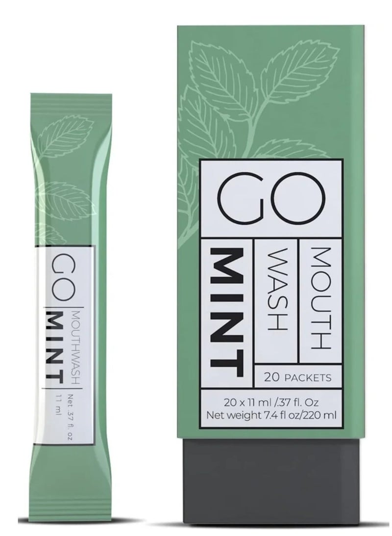 GO Mouthwash Smooth Mint 20 packets(20X11ML)220ML