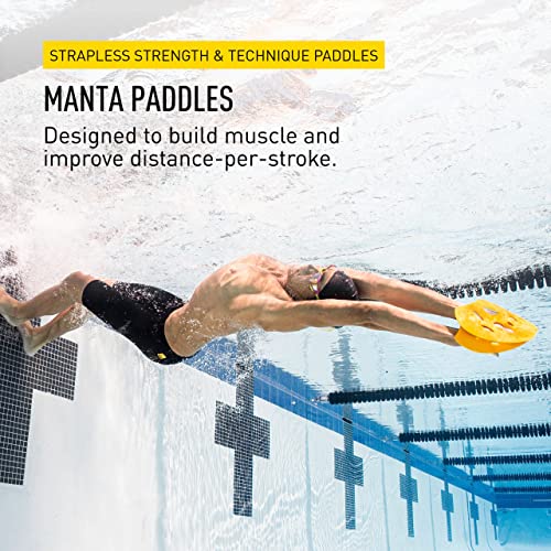 FINIS Manta Swim Training Paddles Strapless Design for Stroke Technique Floating Hand Paddles Build Strength Large - Image 3