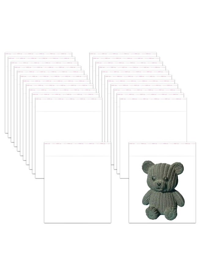 EachDusto Clear Self Adhesive Cellophane Bags 6 x 6 Self Stick Cello Bags 100pcs Square Sealable OPP Poly Glassine Bags 2mil for Snacks Coffee Beans Walnuts Fruit Pastry Mouse Toy Napkins - Image 1
