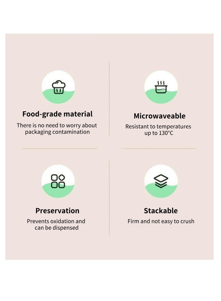Food grade PP5 material，Can be refrigerated·Can be microwaved，No leakage，Resistant to crushing Make sure your food arrives safely，Specification: 750ml  - Image 3