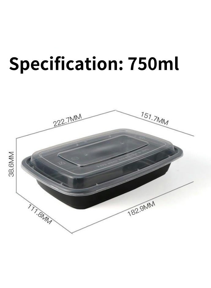 Food grade PP5 material，Can be refrigerated·Can be microwaved，No leakage，Resistant to crushing Make sure your food arrives safely，Specification: 750ml  - Image 4