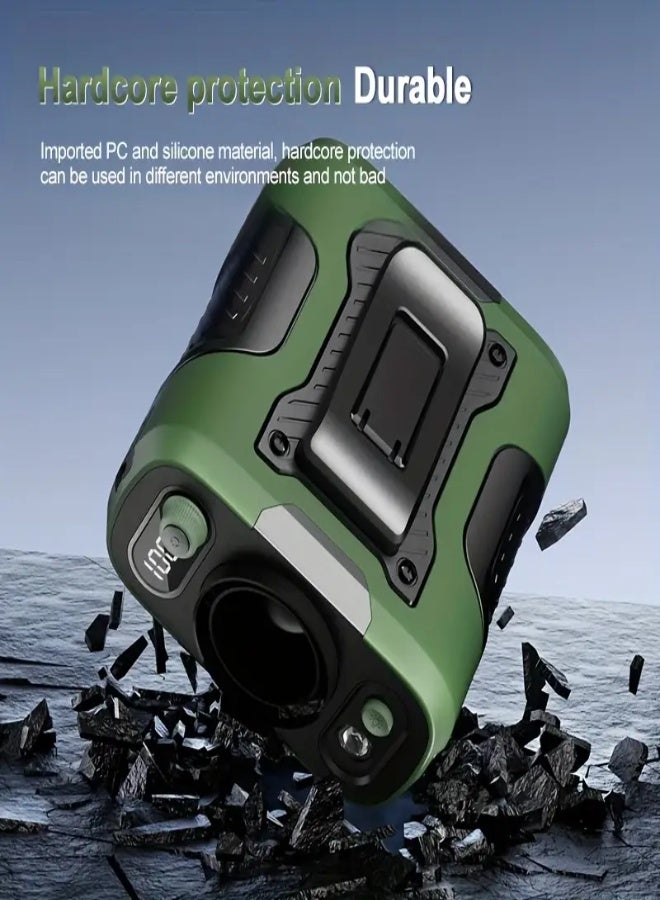 ارواق مروحة خصر محمولة قابلة لإعادة الشحن مع مصباح مدمج، بطارية ليثيوم 6000 مللي أمبير/ساعة، وضع طاقة مزدوج (بطارية/USB)، وقت استعداد طويل، تبريد قابل للتعديل للعمل والمشي لمسافات طويلة وصيد الأسماك والتخييم - برتقالي - Image 3