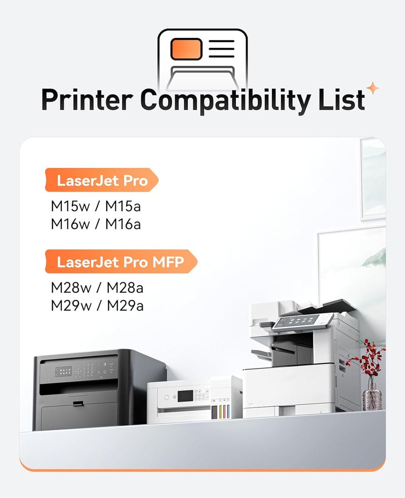 Zstint 48A Toner Cartridge High Yield Compatible with HP 48A CF248A Work with Pro M15w M15a M16w M16a Toner MFP M28w M28a M29w M29a Series Printer Drum Unit All-in-One (Black 2-Pack) - Image 2
